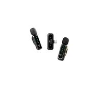 Microphone Sans Fil Pince-Col J20-TC, Un-à-Deux, Réduction Bruit DSP/IA, Effets Voix IA, Autonomie 30h