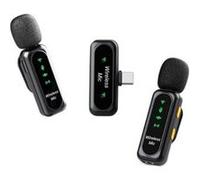 Microphone Sans Fil Pince-Col J20-TC, Un-à-Deux, Réduction Bruit DSP/IA, Effets Voix IA, Autonomie 30h