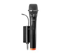 Microphone sans Fil pour Enceinte de Sonorisation Portée 15 m, Récepteur/Orange