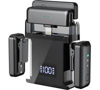 Microphone Sans Fil Pour Iphone 15 16, Android, Pour Enregistrement Vidéo, Vlogging, Podcasting, Mini Microphone Avec Étui De Charge De 20 Heures, Transmission De 70 Pieds