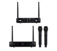 Microphone sans fil - PRO - Double à main - UHF - DSP - 2 canaux