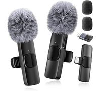 Microphone sans Fil Professionnel pour iPhone, iPad, Android, Micro-Cravate pour Enregistrement vidéo, Enregistrement Ultra Clair avec USB-C pour Vlog, Youtube, Tiktok, Podcast, Interview