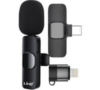 Microphone Sans Fil Réduction de Bruit Adaptateurs USB C et Lightning LinQ Noir G