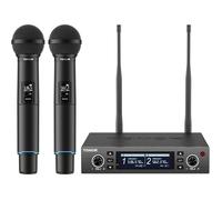 Microphone sans fil TONOR TW750 Kit 2 micros dynamiques rechargeables 2x100 UHF 100m