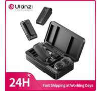 Microphone sans fil Ulanzi A100 Lavalier pour iPhone 16 15 Pro (Max) - Enregistrement sonore de caméra avec surveillance en temps réel - Amélioration J12 A100 Type-C