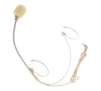 Microphone serre-tête filaire beige 3,5 MM en métal et caoutchouc | Micro-casque léger à voix amplifiée, maintien confortable, pour guides touristiques et artistes, usage extérieur et scène