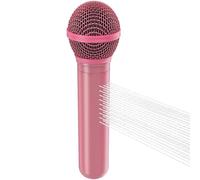 Microphone Shower Head with Handheld, Fun Vintage Microphone Shower Head, High Pressure Rain with Metal Case, Universal Fit for Bathroom Use (Pink 1pcs)