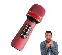 Microphone Singing Tool, Portable Cordless , Professional Multifunctional Cordless Microphones Speakers Voice Recorders Music Players for Friends Family Party Home 1-Pack Professional Audio Gear