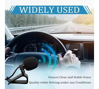 Microphone Stéréo de Voiture Micro Externe 3,5 mm Compatible avec JVC Kenwood Sony Alpine pour Unité Principale de Véhicule Bluetooth Stéréo Radio DVD avec Câble de 3,0 M Plug and Play
