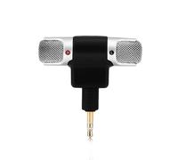Microphone stéréo, Mini Microphone Plug and Play avec connecteur plaqué Or 3,5mm Compatible avec PC, Ordinateur Portable, MD, Appareil Photo, TV, vidéo, chaîne Hi-FI