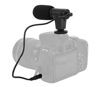 Microphone sur Caméra, Microphone Vidéo Universel 3,5 Mm Mini Micro de Réduction de Bruit avec éponge Coupe-vent, Compatible avec les Caméras Caméscopes, pour Vlogging Vidéo de Conférence en Direct