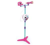 Smoby - Kally's Mashup - Microphone sur Pied - Réglable en Hauteur - 4 Chansons + 4 Mélodies - Lumières Colorées - 520124