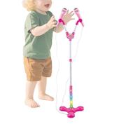 Microphone sur pied pour enfant - Jouet chantant avec lumières colorées - Cadeau pour fille - Anniversaire d'enfant - Jeu de fête - Salle de jeux - Performance scolaire