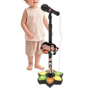 Microphone sur pied pour - Machine de karaoké avec lumières LED, microphone portable pour chanter de la musique, pour garçons, filles, maison, salle de classe, voyage, salle de jeux