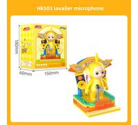 (Microphone)Teletubbies magasin de fruits grande roue machine de jeu bloc de construction jouets assemblage