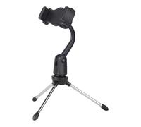 Microphone Tripod Stand - Adjustable Desktop Holder for Singing | Foldable Frame with Lock Tight Knob, Stable Clip for Performance Practice, Studio Recording, Karaoke Nights and Public Speaking