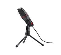 Microphone Trust GXT 212 : USB & 3.5mm, Omnidirectionnel 50-16000Hz, Réduction de bruit, Câble 1.8m, Compatible Windows/macOS/Chrome OS
