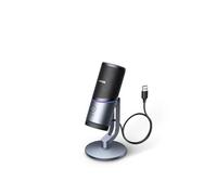 Microphone USB avec Modes RGB, Professionnel - Gris