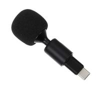 Microphone Usb-c Omnidirectionnel Réglable en Métal Noir pour Tablettes | Type-c, Capteur à 16 Hz-20 Khz, Impédance 2,2 Kω, Bonnettes et Mousse 1 Pièce