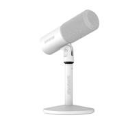 Microphone USB-C Shure MV6 pour le gaming et le streaming (Gen 2), blanc | Microphone USB-C professionnel pour débutants, pour enregistrer, avec pied et câble, compatible avec les applications MOTIV