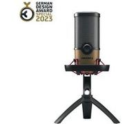 CHERRY Microphone USB UM 9.0 Pro RGB – Rétroéclairage RGB, 4 directivités, PC/Mac/PS4/PS5 – Noir cuivré