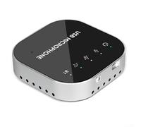 Microphone USB de bureau avec haut-parleur intégré, contrôle du volume sur panneau tactile, réception du son omnidirectionnelle, surveillance en temps réel, compatible Wi-Fi