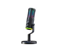 Microphone USB de streaming THE G-LAB K-MIC-NEON Cardioïde 48kHz/24-bit RGB Jack 3,5 mm Contrôles intégrés Noir
