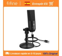 Microphone USB FIFINE K670B avec contrôle de Gain pour l'enregistrement et le Podcast polyvalents, vente flash avec stock limité, expédition rapide K670B Microphone
