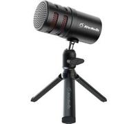 AverMedia Microphone USB pour Streaming, podcasting, Microphone de Jeu cardioïde, trépied, Sortie Casque, Bouton muet, Microphone entièrement métallique pour PC, Ordinateur Portable, iPhone et