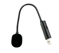 Microphone USB omnidirectionnel avec interrupteurs, prise USB 22,9 cm pour ordinateur portable et PC