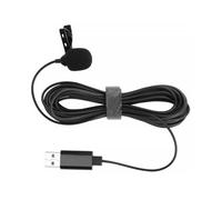 Microphone USB pour Ordinateur, Cravate à Pince, Alliage D'aluminium Noir | Captation 360 Degrés, du Bruit, Réglage Multiangle, pour Chants en Chat et Cours