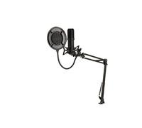 Microphone USB Pro avec Bras et Filtre POP Nedis Noir Noir G