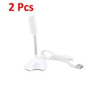 Microphone Usb Réglable Professionnel De Haute Qualité Pour Ordinateur Portable Et Ordinateur Studio Chant Jeu Streaming Mikrofon Support Micro.White 2Pcs.