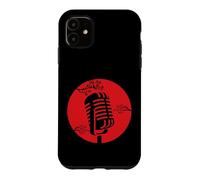 Microphone Vintage Cherry Blossom Retro Musique Coque pour iPhone 11