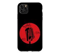 Microphone Vintage Cherry Blossom Retro Musique Coque pour iPhone 11 Pro Max