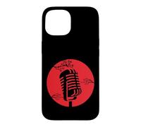 Microphone Vintage Cherry Blossom Retro Musique Coque pour iPhone 15