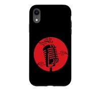 Microphone Vintage Cherry Blossom Retro Musique Coque pour iPhone XR