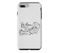 Microphone Vintage When Words Leave Off Music Begins Coque pour iPhone 7 Plus/8 Plus