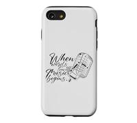 Microphone Vintage When Words Leave Off Music Begins Coque pour iPhone SE (2020) / 7/8