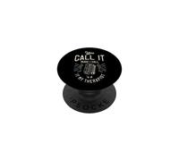Microphone Vintage You Call It Music I Call It My Therapist PopSockets PopGrip Adhésif