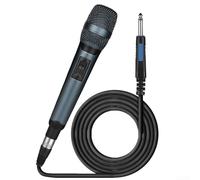 Microphone vocal dynamique professionnel avec conception cardioïde à bobine mobile et réponse 40Hz-15kHz, comprend un câble XLR de 5 m pour l'enregistrement en studio ou des spectacles en direct