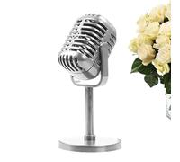 Microphone vocal dynamique rétro - Accessoires de microphone rétro, modèle de microphones de style vintage avec support | Ancien cardioïde unidirectionnel pour les décorations de Table de scène