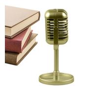 Microphone vocal dynamique rétro - Accessoires de microphone rétro, modèle de microphones de style vintage avec support | Ancien cardioïde unidirectionnel pour les décorations de Table de scène