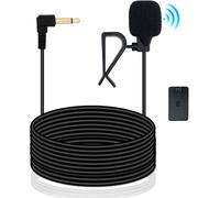 Microphone Voiture 3.5mm Portable Mini Externe Micro avec Fixation Clip ou Adhésif Compatible avec Sony,pour Kenwood,pour Alpine pour Car JVC GPS DVD CD les Stéréo Autoradios