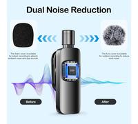 Microphones cravate sans fil améliorés pour iPhone et iPad-Mini microphones pour enregistrement vidéo,streaming en direct,entretiens,YouTube,TikTok,Vlogging et ASMR (Récepteur Lightning)