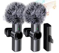 Microphones cravate sans fil, cravate sans fil, petit microphone à revers pour réduction du bruit sans pour homme et femme