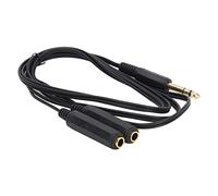 Microphones Et Accessoires 1.8M Mic Y Splitter Câble 6.35Mm TRS Mâle Tête À Double 6.35Mm Femelle Tête Stéréo Microphone Câble Adaptateur pour Haut-Parleur