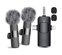 Microphones Lavalier sans fil 3 en 1 pour appareil photo Android Microphone USB-C Mini microphone av