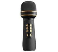 Microphones sans fil 4 effets sonores Microphone portable Micro sans fil antibruit Haut-parleur stéréo intégré Microphone longue durée de vie de la batterie pour enfants et adultes Fête, Mariage (.