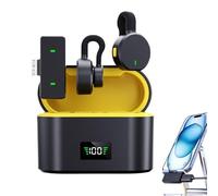 Microphones sans fil | Microphone sans fil avec étui de charge, accessoires audio électroniques Plug-Play pour Vlog, streaming, entretiens, reporting de rue, enregistrement vidéo